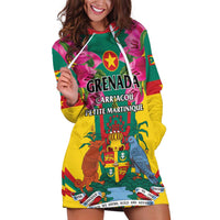 Personalized Carriacou and Petite Martinique Hoodie Dress Bougainvillea Flowers