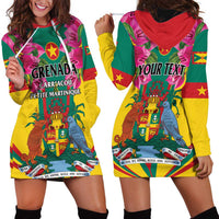 Personalized Carriacou and Petite Martinique Hoodie Dress Bougainvillea Flowers