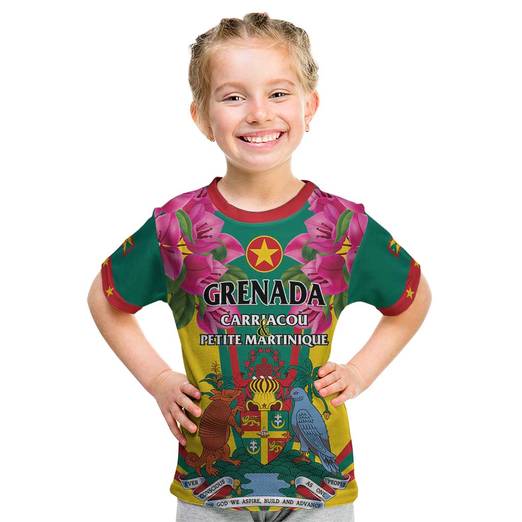 Personalized Carriacou and Petite Martinique Kid T Shirt Bougainvillea Flowers