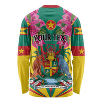 Personalized Carriacou and Petite Martinique Long Sleeve Shirt Bougainvillea Flowers