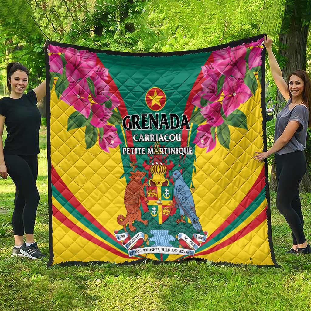 Carriacou and Petite Martinique Quilt Bougainvillea Flowers - Wonder Print Shop
