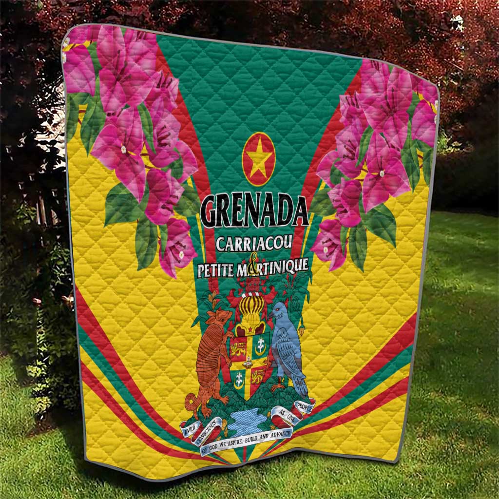 Carriacou and Petite Martinique Quilt Bougainvillea Flowers - Wonder Print Shop