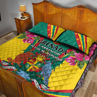 Carriacou and Petite Martinique Quilt Bed Set Bougainvillea Flowers - Wonder Print Shop