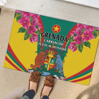 Carriacou and Petite Martinique Rubber Doormat Bougainvillea Flowers - Wonder Print Shop