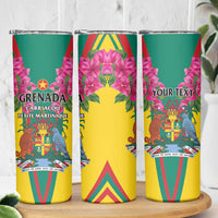 Personalized Carriacou and Petite Martinique Skinny Tumbler Bougainvillea Flowers - Wonder Print Shop