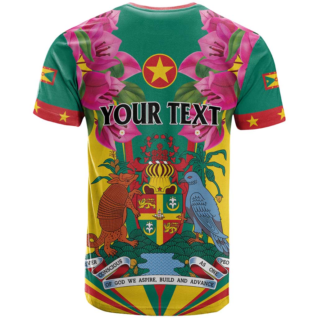 Personalized Carriacou and Petite Martinique T Shirt Bougainvillea Flowers - Wonder Print Shop