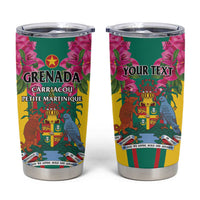 Personalized Carriacou and Petite Martinique Tumbler Cup Bougainvillea Flowers - Wonder Print Shop