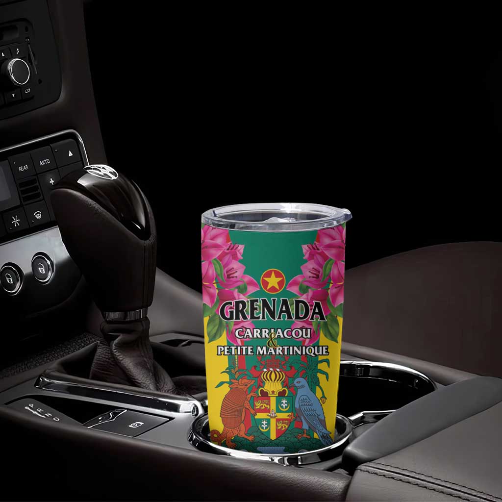 Personalized Carriacou and Petite Martinique Tumbler Cup Bougainvillea Flowers - Wonder Print Shop