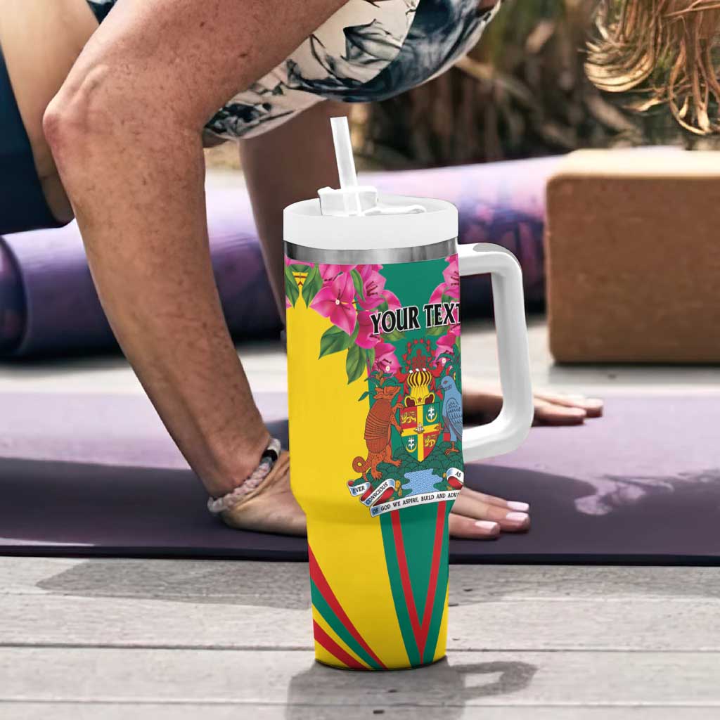 Personalized Carriacou and Petite Martinique Tumbler With Handle Bougainvillea Flowers - Wonder Print Shop