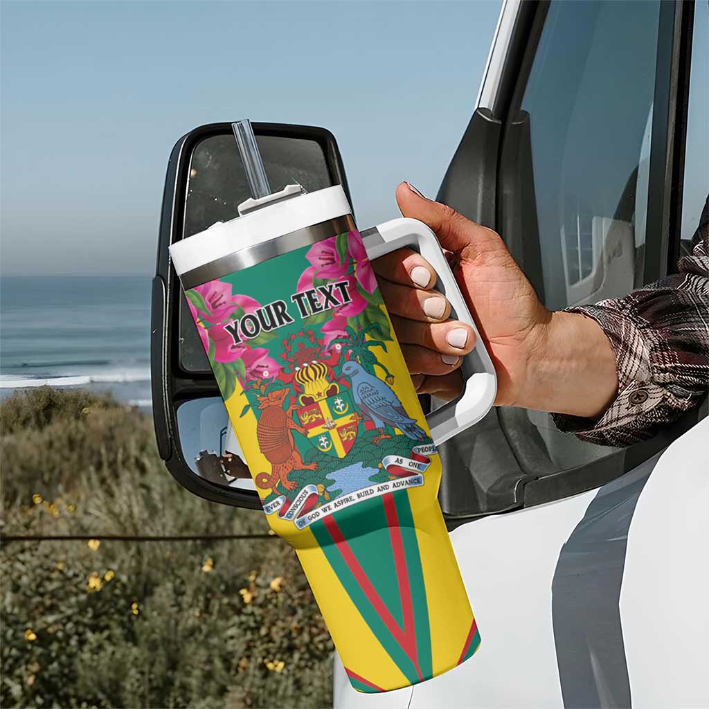 Personalized Carriacou and Petite Martinique Tumbler With Handle Bougainvillea Flowers - Wonder Print Shop