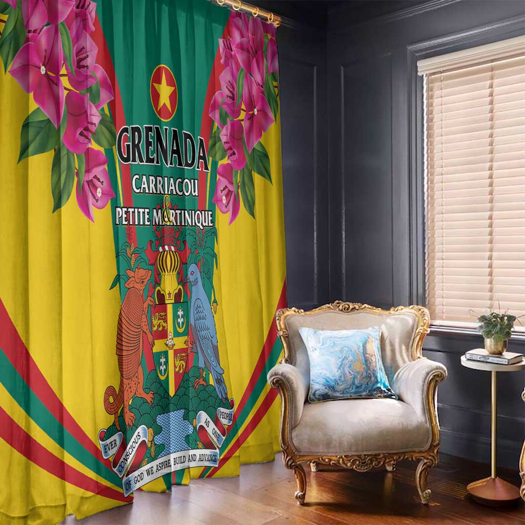 Carriacou and Petite Martinique Window Curtain Bougainvillea Flowers - Wonder Print Shop