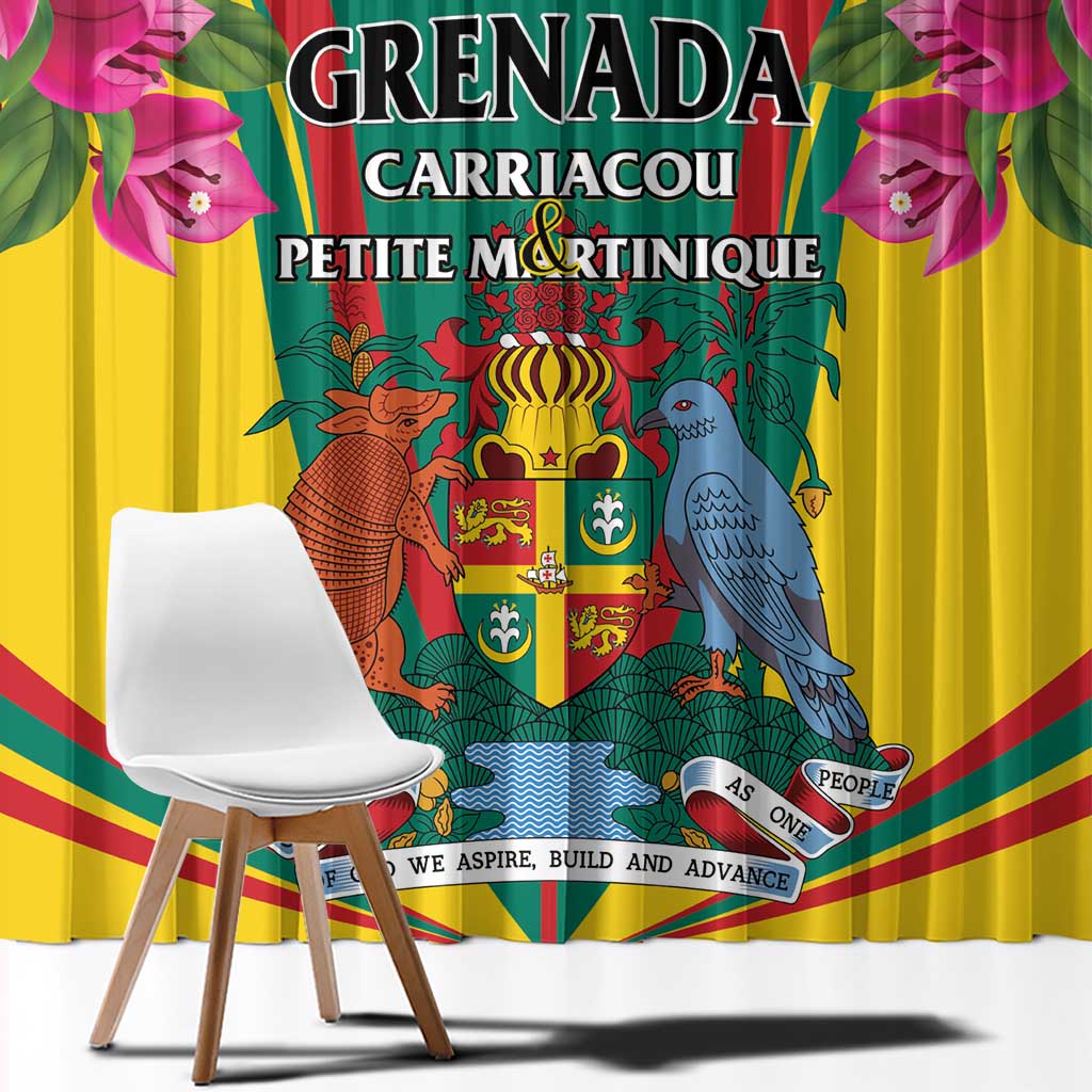 Carriacou and Petite Martinique Window Curtain Bougainvillea Flowers - Wonder Print Shop