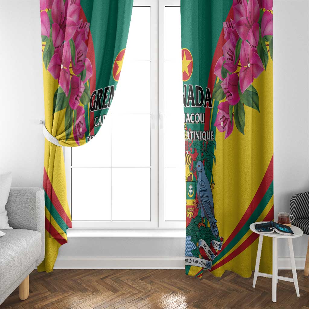 Carriacou and Petite Martinique Window Curtain Bougainvillea Flowers - Wonder Print Shop