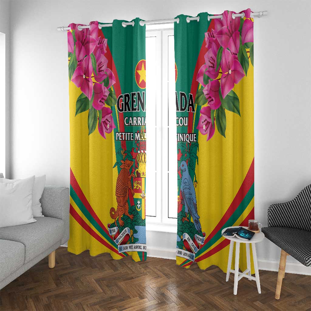 Carriacou and Petite Martinique Window Curtain Bougainvillea Flowers - Wonder Print Shop