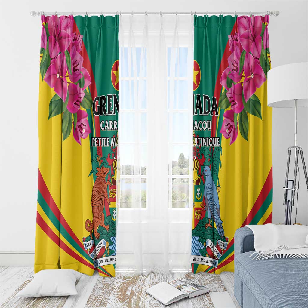Carriacou and Petite Martinique Window Curtain Bougainvillea Flowers - Wonder Print Shop