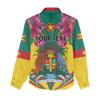 Personalized Carriacou and Petite Martinique Women Casual Shirt Bougainvillea Flowers - Wonder Print Shop