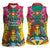 Personalized Carriacou and Petite Martinique Women Sleeveless Polo Shirt Bougainvillea Flowers - Wonder Print Shop