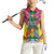 Personalized Carriacou and Petite Martinique Women Sleeveless Polo Shirt Bougainvillea Flowers - Wonder Print Shop