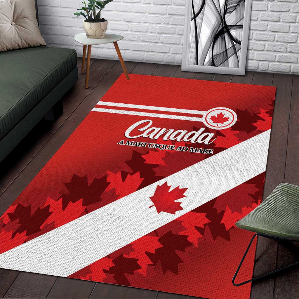 Canada Maple Leaf Area Rug A mari usque ad mare