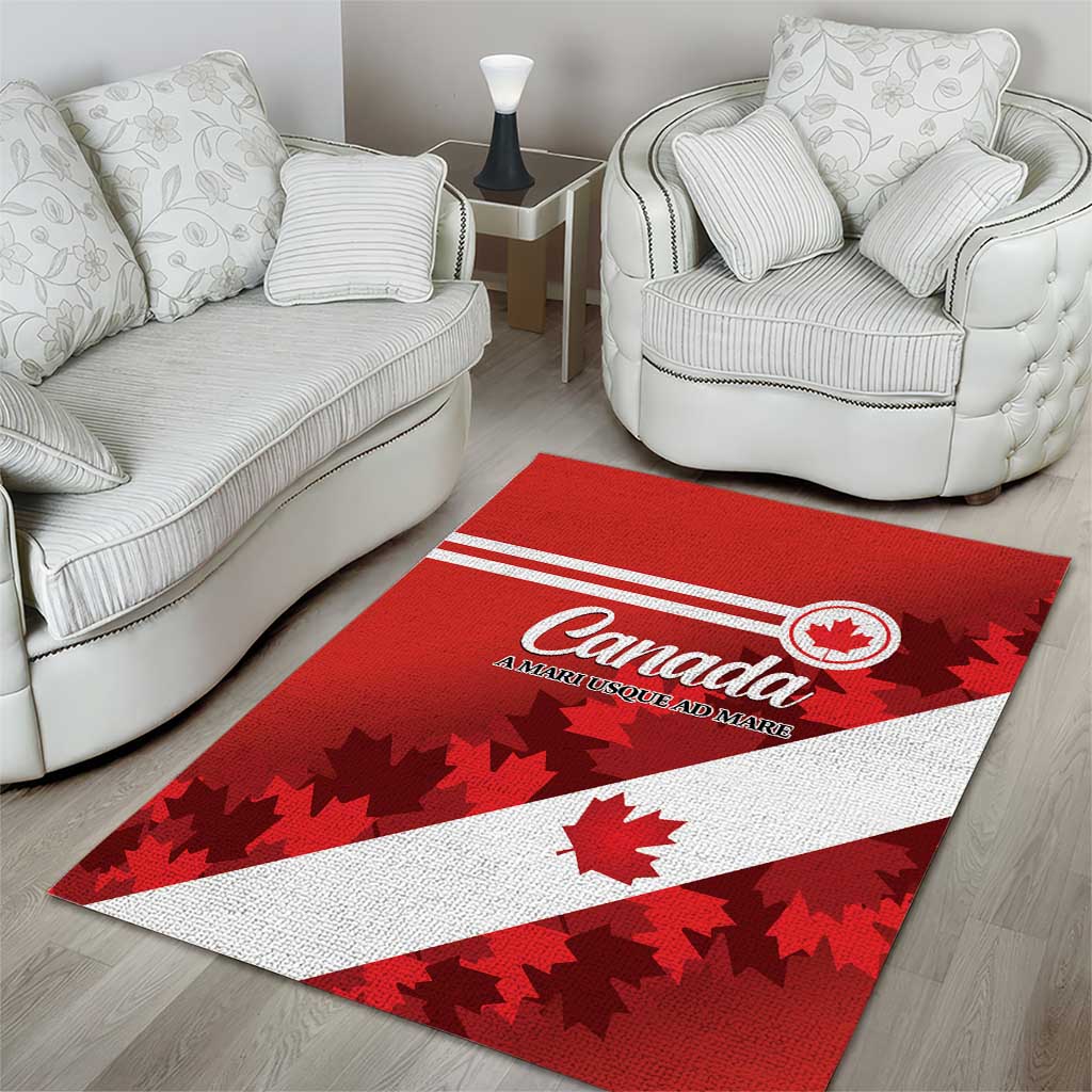 Canada Maple Leaf Area Rug A mari usque ad mare