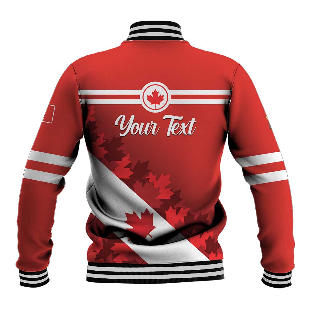 Personalised Canada Maple Leaf Baseball Jacket A mari usque ad mare