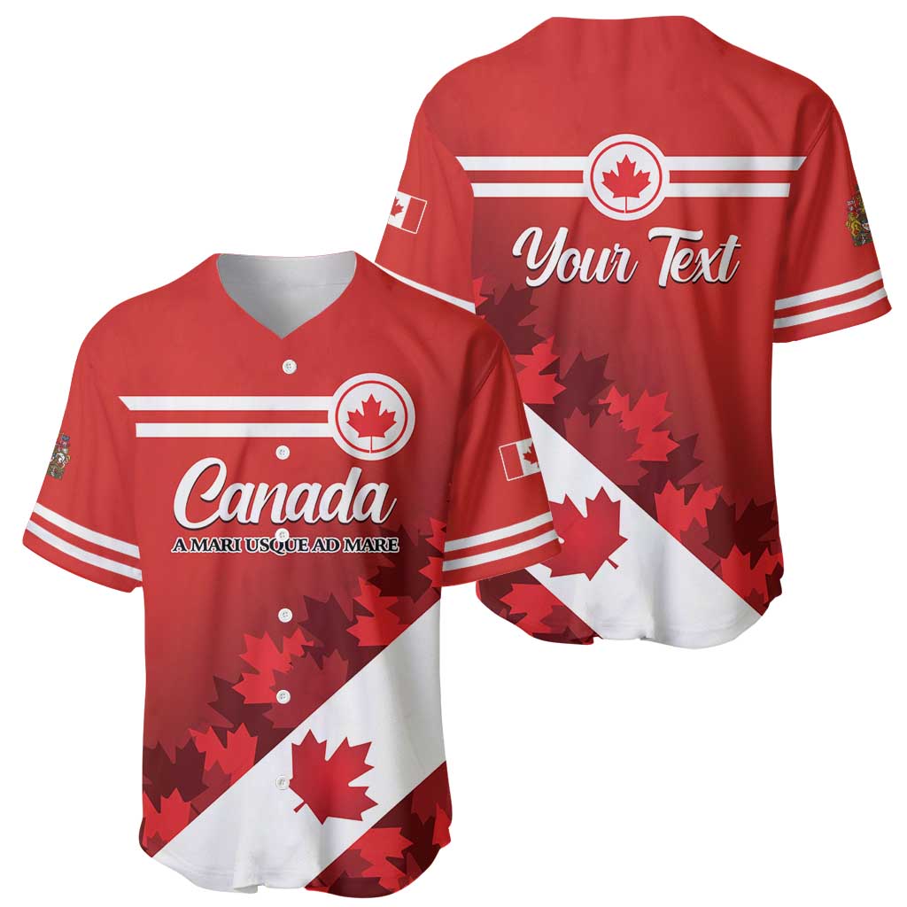 Personalised Canada Maple Leaf Baseball Jersey A mari usque ad mare