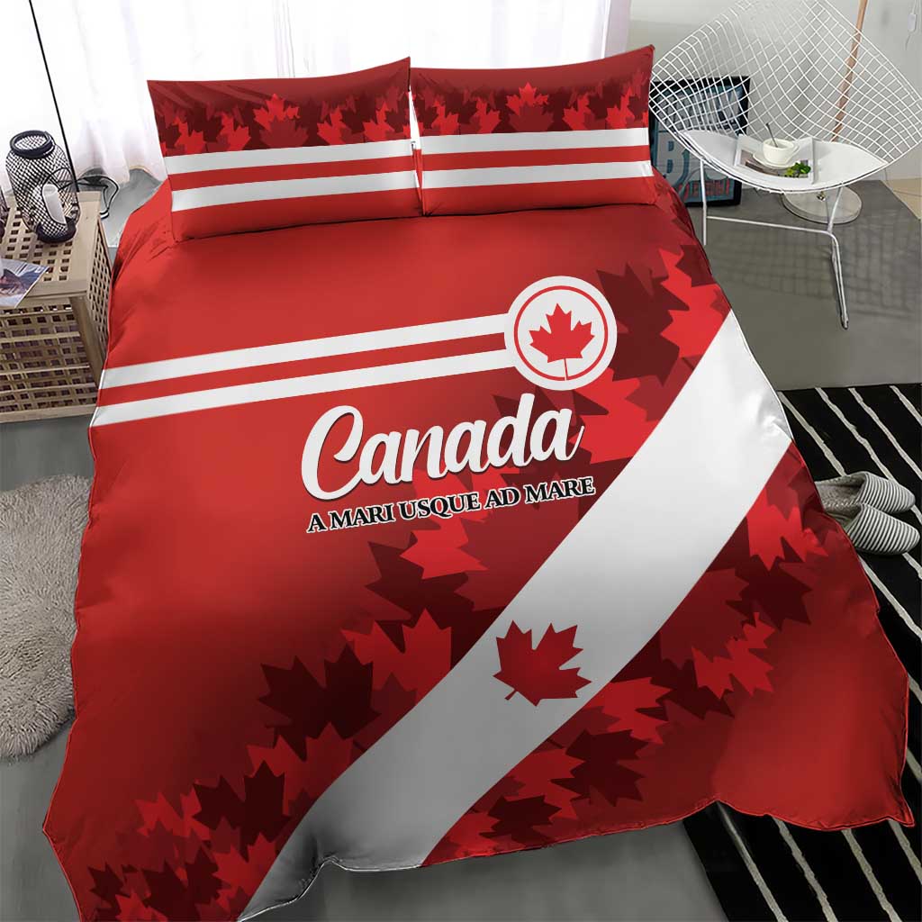 Canada Maple Leaf Bedding Set A mari usque ad mare