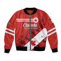 Personalised Canada Maple Leaf Bomber Jacket A mari usque ad mare