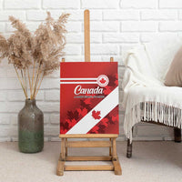 Canada Maple Leaf Canvas Wall Art A mari usque ad mare