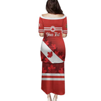 Personalised Canada Maple Leaf Family Matching Puletasi and Hawaiian Shirt A mari usque ad mare