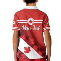 Personalised Canada Maple Leaf Kid Polo Shirt A mari usque ad mare