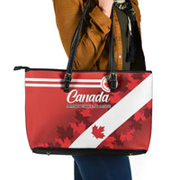 Canada Maple Leaf Leather Tote Bag A mari usque ad mare