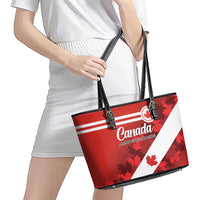 Canada Maple Leaf Leather Tote Bag A mari usque ad mare