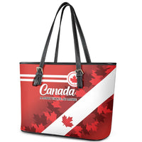 Canada Maple Leaf Leather Tote Bag A mari usque ad mare