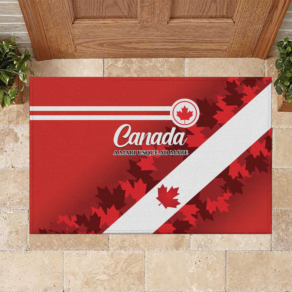 Canada Maple Leaf Rubber Doormat A mari usque ad mare - Wonder Print Shop