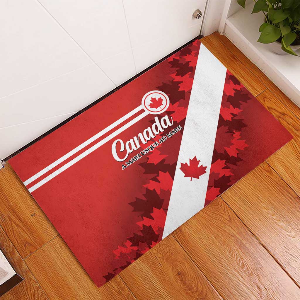 Canada Maple Leaf Rubber Doormat A mari usque ad mare - Wonder Print Shop
