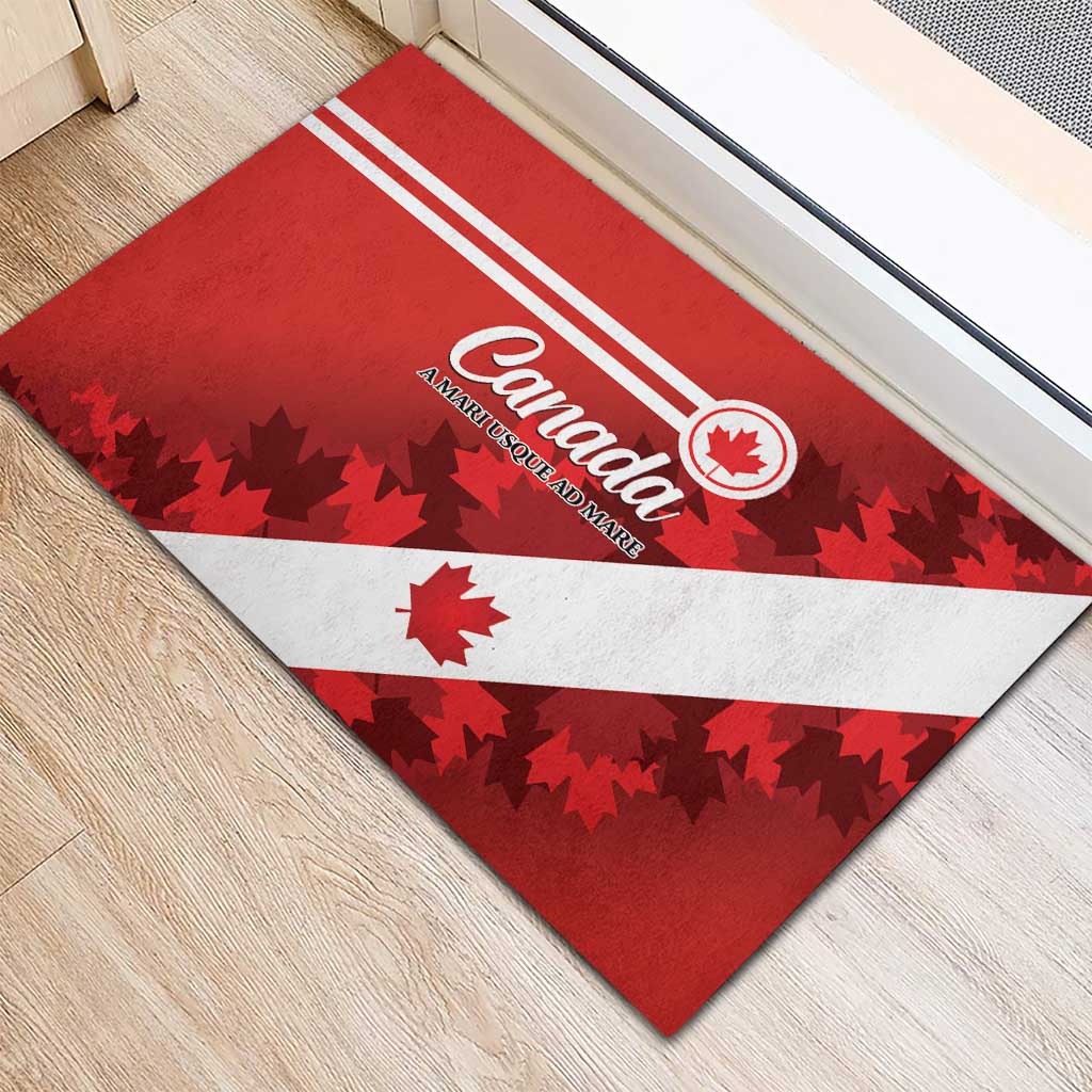 Canada Maple Leaf Rubber Doormat A mari usque ad mare - Wonder Print Shop