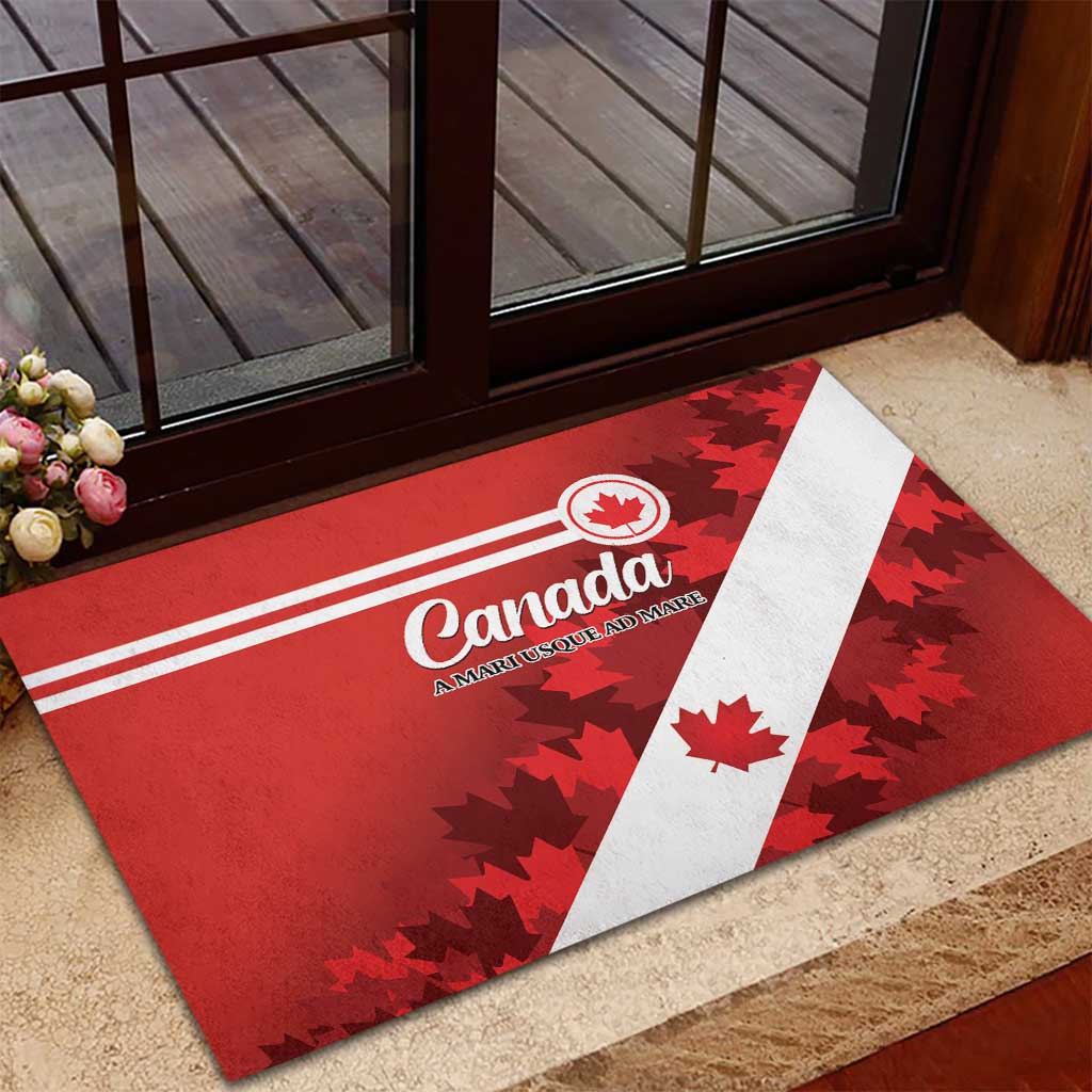 Canada Maple Leaf Rubber Doormat A mari usque ad mare - Wonder Print Shop