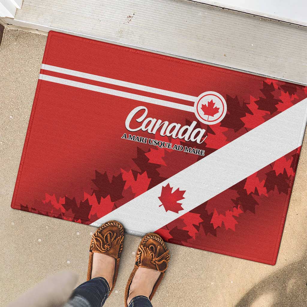 Canada Maple Leaf Rubber Doormat A mari usque ad mare - Wonder Print Shop