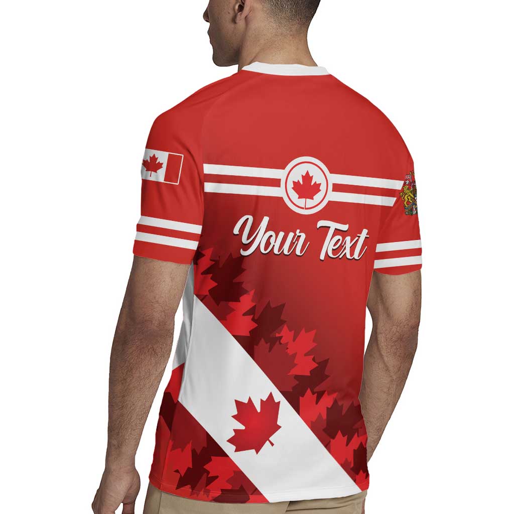 Personalised Canada Maple Leaf Rugby Jersey A mari usque ad mare - Wonder Print Shop