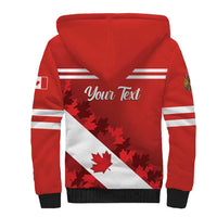 Personalised Canada Maple Leaf Sherpa Hoodie A mari usque ad mare - Wonder Print Shop