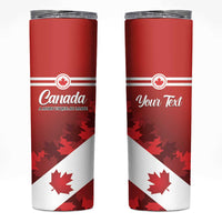 Personalised Canada Maple Leaf Skinny Tumbler A mari usque ad mare - Wonder Print Shop