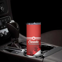 Personalised Canada Maple Leaf Skinny Tumbler A mari usque ad mare - Wonder Print Shop