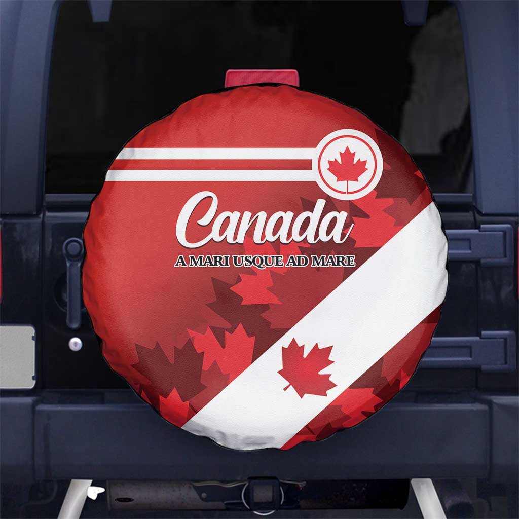Canada Maple Leaf Spare Tire Cover A mari usque ad mare - Wonder Print Shop