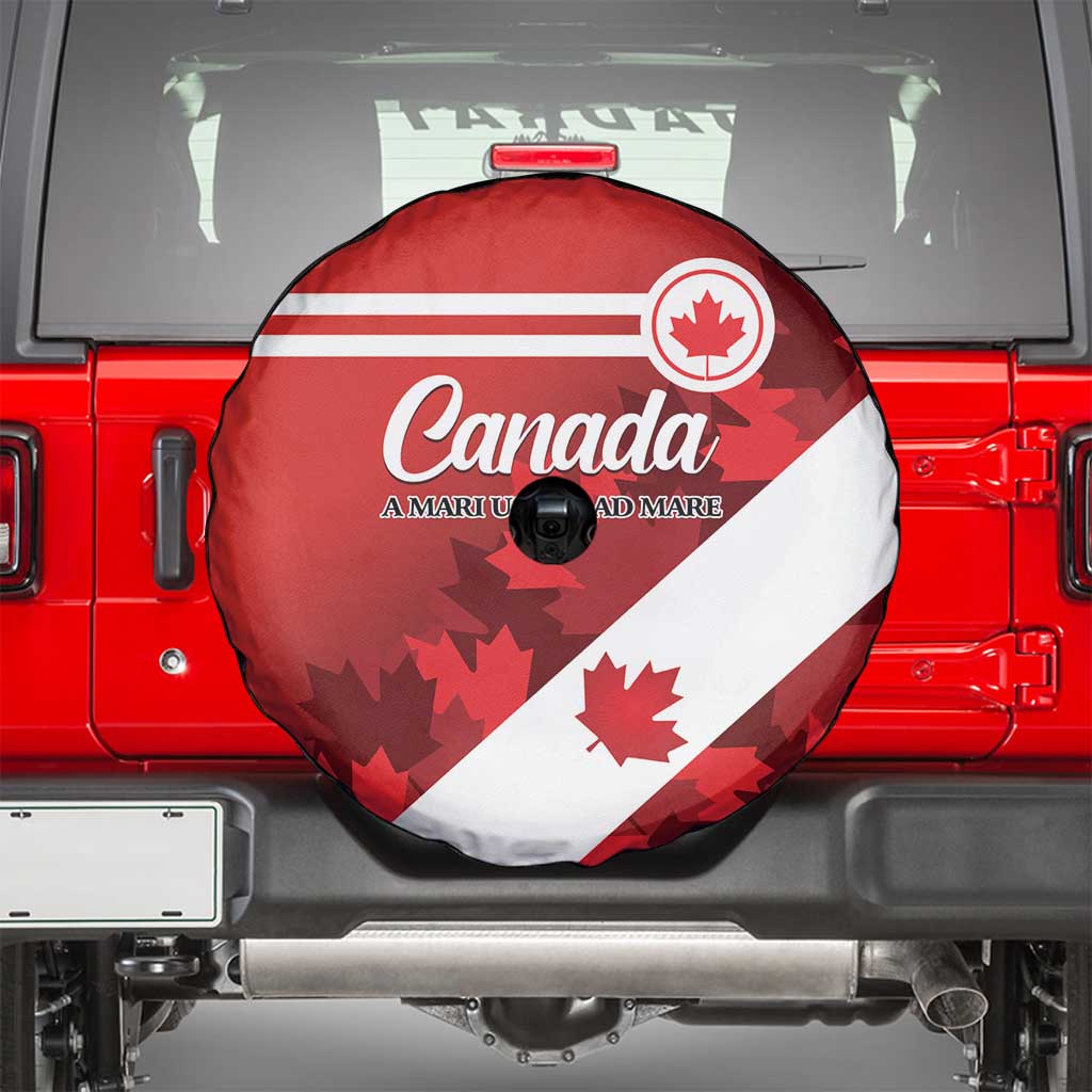 Canada Maple Leaf Spare Tire Cover A mari usque ad mare - Wonder Print Shop