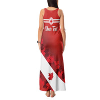 Personalised Canada Maple Leaf Tank Maxi Dress A mari usque ad mare - Wonder Print Shop