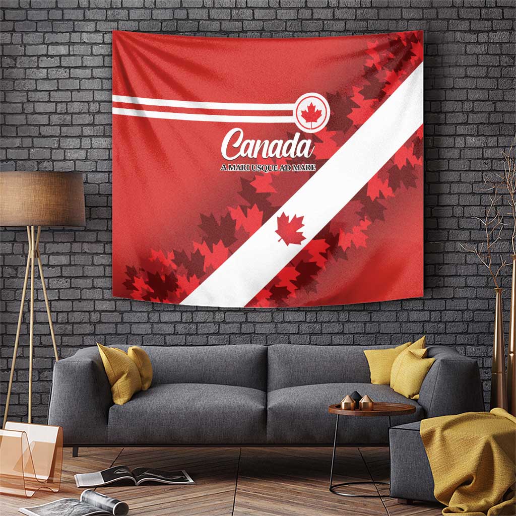 Canada Maple Leaf Tapestry A mari usque ad mare - Wonder Print Shop