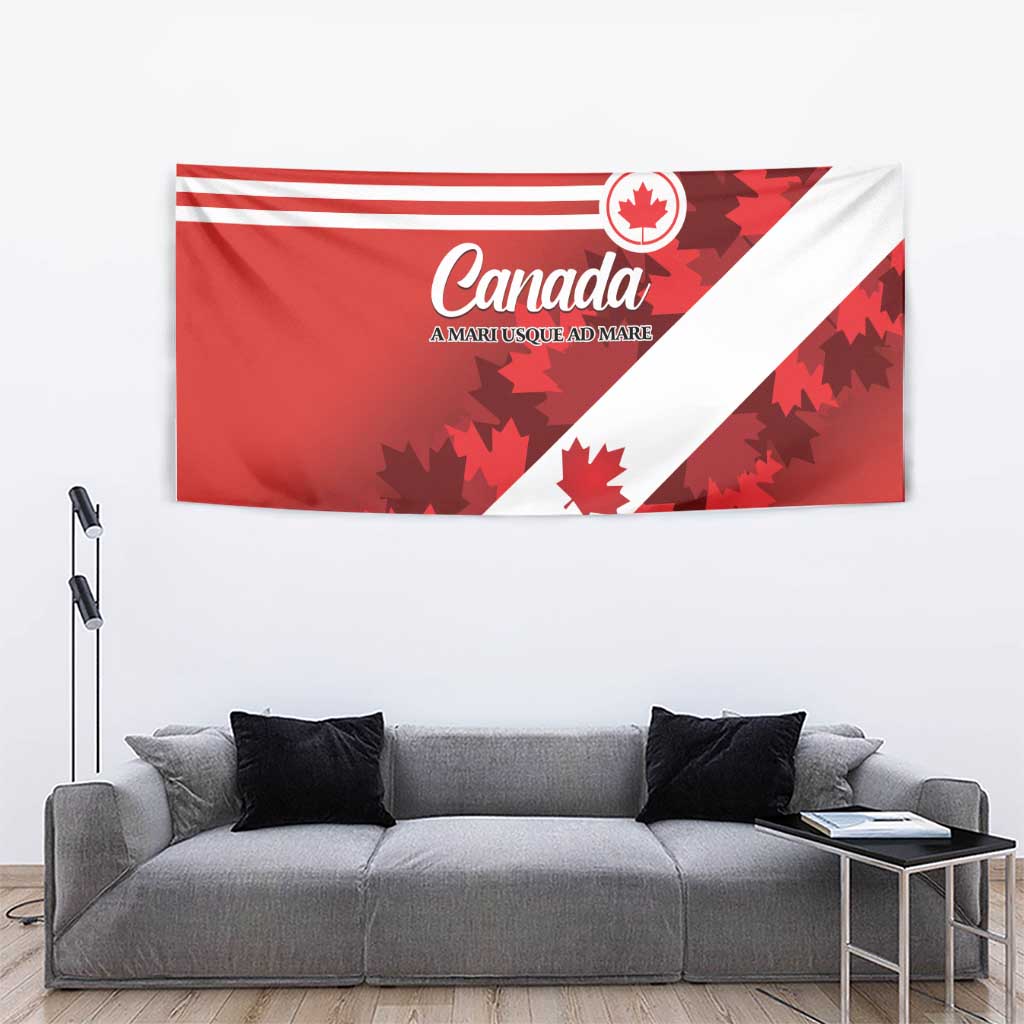 Canada Maple Leaf Tapestry A mari usque ad mare - Wonder Print Shop