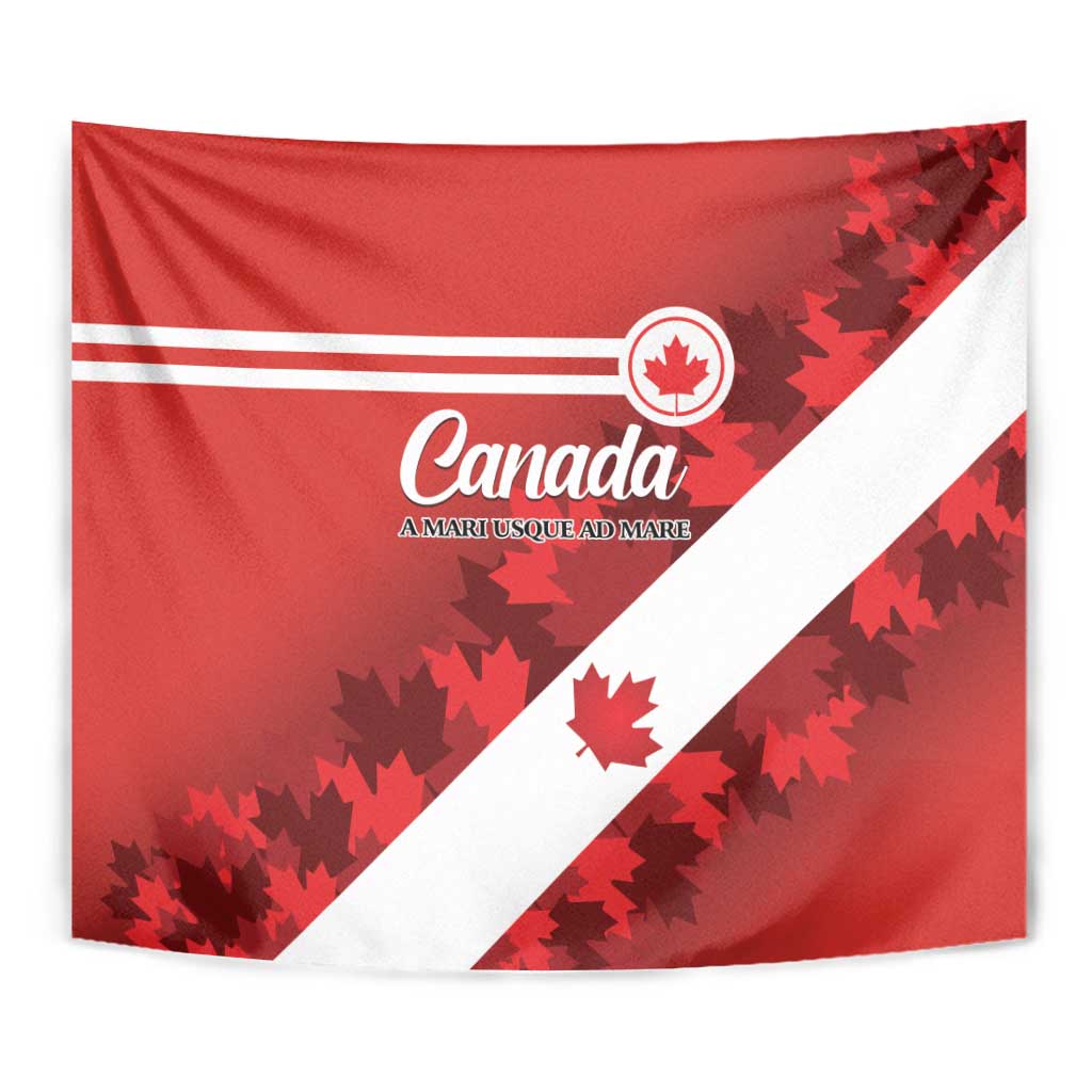 Canada Maple Leaf Tapestry A mari usque ad mare - Wonder Print Shop