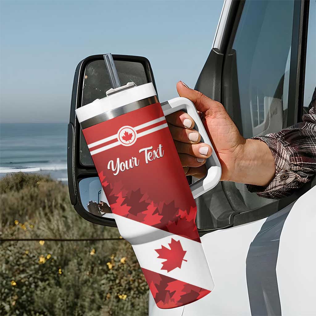 Personalised Canada Maple Leaf Tumbler With Handle A mari usque ad mare - Wonder Print Shop